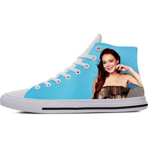 2019 hot fashion 3D Lindsey Lohan High Sneakers for men/women high quality 3D printing handiness casual shoes