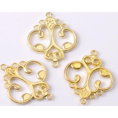 10Pcs 34*38mm Copper Charms Connector Bridal Hair Accessories Pendant DIY Charms For Jewelry Making