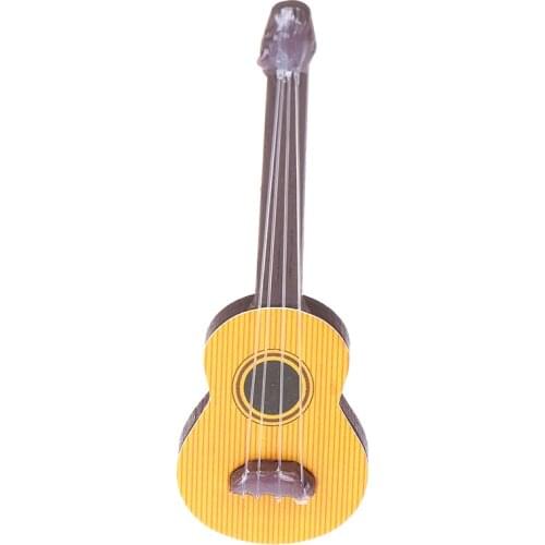 Cute 1PC 1/12 Scale Guitar Accessories Dollhouse Miniature Instrument Part for Home Decor Kid Wood Furniture Craft Ornament