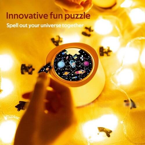 Multifunction Puzzle Musics Projection Lamp Fairy Tale Music World Atmosphere Night Light Innovative Puzzle Projection Light
