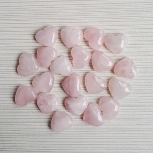 Fashion 18MM Heart shaped cab cabochon Pink Crystal natural stone beads for making Jewelry Charm parts 24Pcs/lot Free shipping