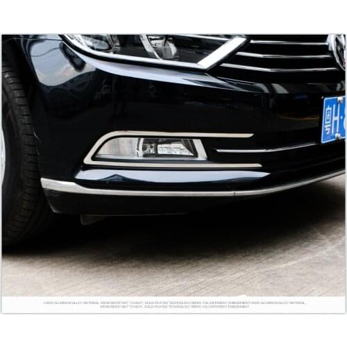 High Quality Stainless steel Front Fog lamps cover Trim Fog lampshade Trim For Volkswagen VW Passat B8 2017-2019 Chrome