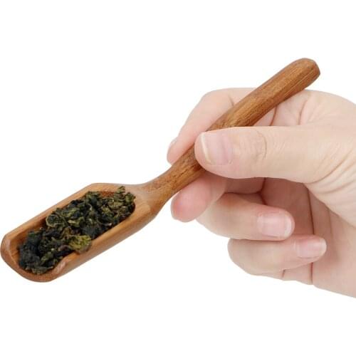 Delicate Retro Style Natural Bamboo Tea Scoop Tea Leaves Chooser Holder Spoon for Tea Honey Sauce Suger Coffee
