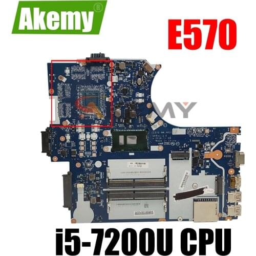 NM-A831 For Lenovo Thinkpad E570 E570C CE570 Laotop Mainboard NM-A831 Motherboard with i5-7200U CPU