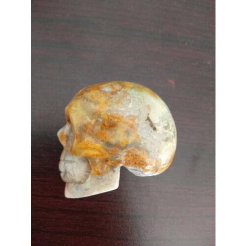 NEW! 90g Natural stones and crystals carving skull healing quartz crystals skull stones gift home decor 1pcs