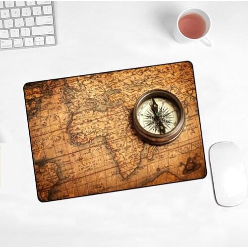 Old World Map Hot Sell New Mouse Pad Gamer Lovely Anti-slip Cartoon Natural Rubber Home Office Decoration Keyboard Pad Skipoem
