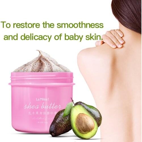 LAMILEE Exfoliating Gel Body Scrub Cream Shea Butter Fruit Skin Whitening Go Cutin Dead Skin Moisturizing Body Care 250G
