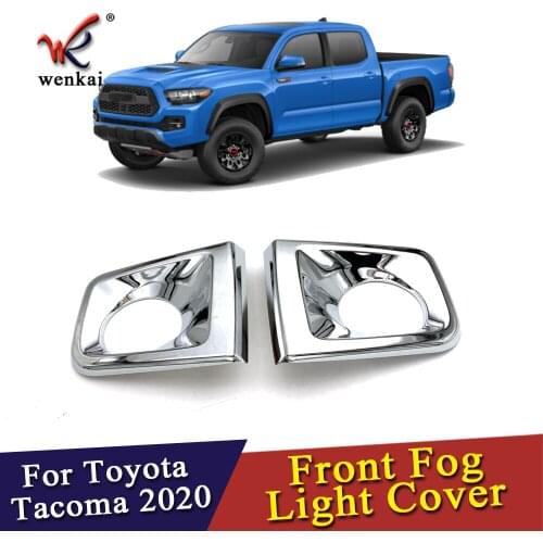 ABS Mirror Chrome Front Foglight Fog Lamp Cover Trim For Toyota Tacoma 2015-2019 Car Accessories
