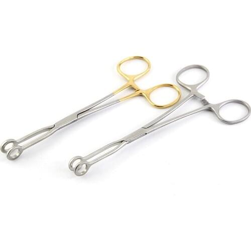 Plastic dimple design positioning clamp instrument positioning forceps dimple suture needle thread embedding tool