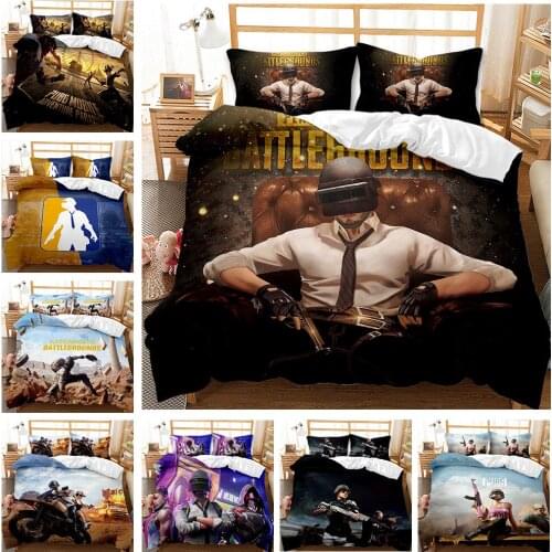 PlayerUnknown Battleground Printed Duvet Cover Quilt Cover Bedding Set Queen King Comforter Cover Single Double PUBG Bedclothes
