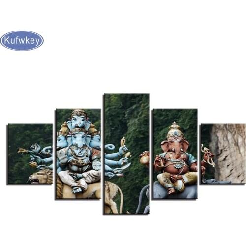 Full Square 5D Diy Diamond Painting India Elephant Head God ,Diamond Embroidery Cross-Stitch Rhinestones Diamond Mosaic decor