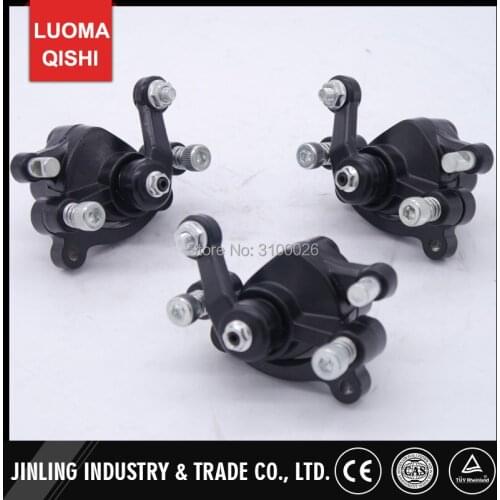 3PCS Left/Right/Rear Full Set Brake Calipers With Pads Fit For 2 Stroke 33cc 43cc 49cc Mini Kids Quad ATV Parts