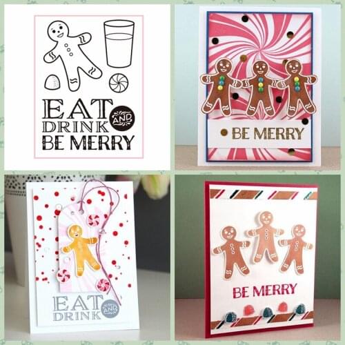 Gingerbread Boy Clear Stamps For DIY Scrapbooking Card Handmade Crafts Decoration Transparent Stempels Silicone Xmas Seal New