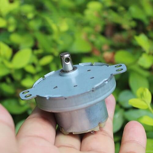 DC Gear Motor 24-36V 50 Gearbox Plastic Gear + Metal Gear Motor DC24V DIY Slow Speed Motor, Shaft Diameter 7mm with Hole