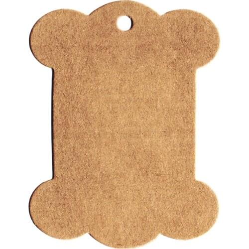 DIY ZAKKA thickening kraft paper board label tag bookmark shape Eiffel Tower bear 50/lot ribbon collection