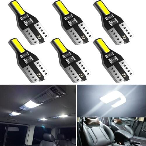 6Pcs T10 W5W LED Car Interior Reading Dome Light Trunk Lamp For Volkswagen VW Golf 6 Tiguan Magotan Sagitar CC Passat Antenna