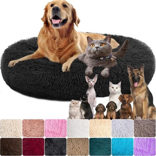 Pet Dog Bed Comfortable Donut Cuddler Round Dog Kennel Ultra Soft Washable Dog and Cat Cushion Bed Winter Warm Sofa