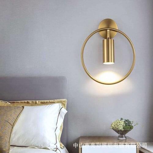 Vintage loft crystal wall lamp lamparas de techo colgante moderna crystal iron aisle living room bedroom wall lamp