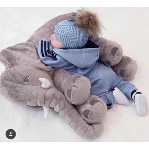 VIP Drop Shipping Big Plush Elephant Pillow for Baby Stuffed Animal Elephant Toys Infant Sleeping Pillow Doll Kids Birthday Gift