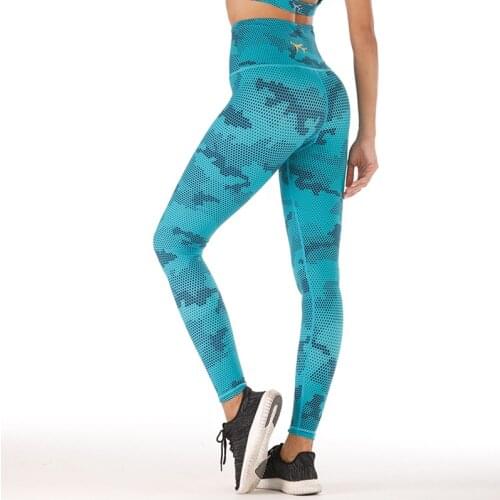 Printed Camouflage High Waist Leggings For Women Fitness Exercise Long Pants Ladies Sports Leggings Fashion Tight Leggings 2020