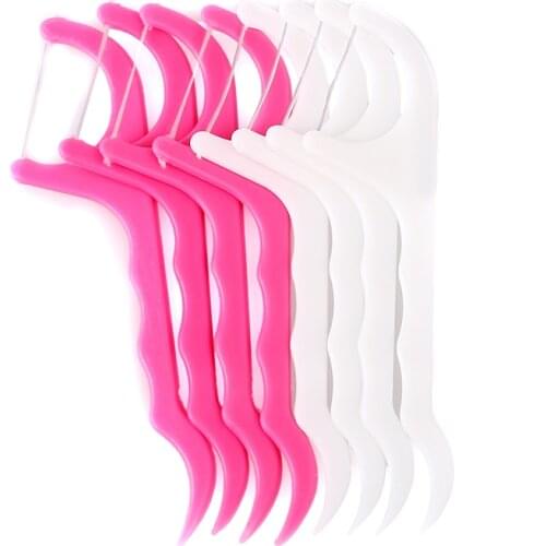 100Pcs Oral Hygiene Toothpicks Plastic Healthy Dental Floss Oral Teeth Clean Tools Interdental Toothpicks