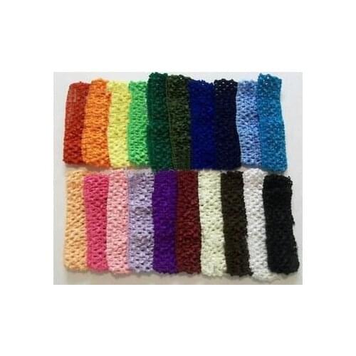 200pcs 1.5 Inch Crochet Headbands Girls U Pick Colors Headbands Girl Hair Bow Headband Hairbow