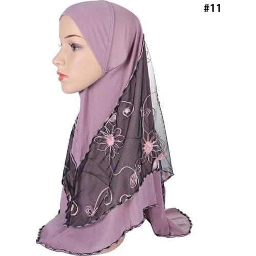 2020 Malaysia Muslim Hijab Scarf Solid Cotton flower diamond shawl women headscarf ready to wear hijab musulman femme foulard
