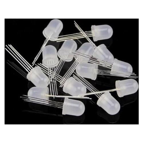 5pcs PL9823 F8 8mm LED round RGB LED P9823 chipset inside Full color LED NEW