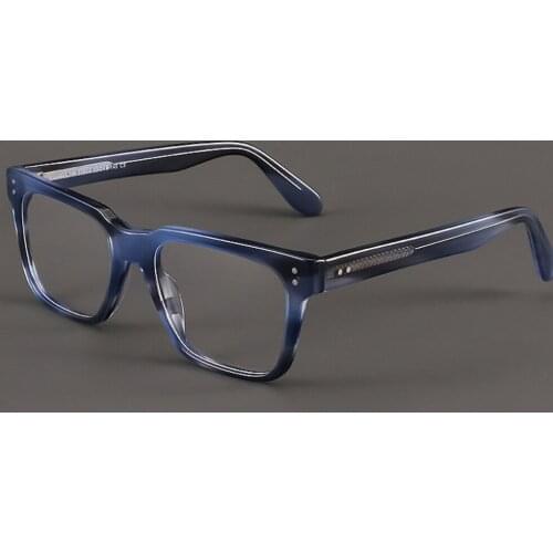 80161 Acetate Handmade Retro Glasses Frame Men Women Optical Fashion Computer Eyeglasses