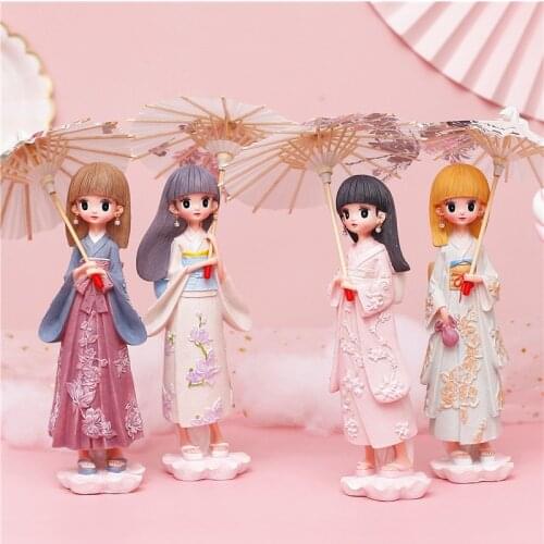 Antique kimono girl ornaments birthday gift Hanfu princess dolls girls kawaii room decor home decoration accessories