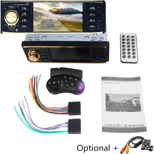 Car 4 inch 1 Din Video music Player FM Radio Bluetooth MP5 player Stereo Audio MP3 USB Autoradio Rearview back Camera