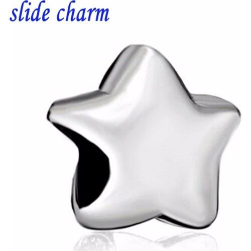 Slide charm Free shipping Europe and the new listing glossy pentacle religious amulet charm beads fit Pandora bracelet