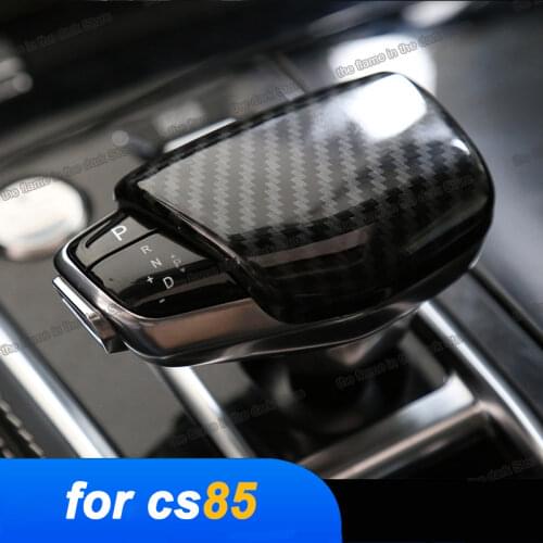 Lsrtw2017 for Changan Cs85 coupe Car Gear Lever Head Trims Interior Accessory Carbon Fiber 2018 2019 2020 2021 cover shift knob