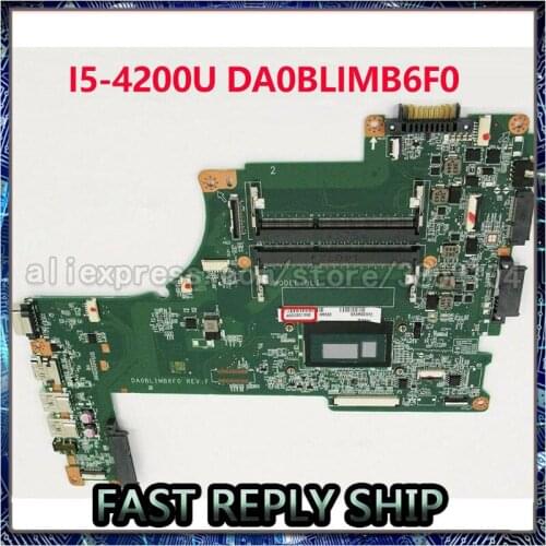 For TOSHIBA Satellite L50-B L55-B S50-B S55-B I5-4200 laptop motherboard DA0BLIMB6F0 I5-4200U notebook pc mainboard main board