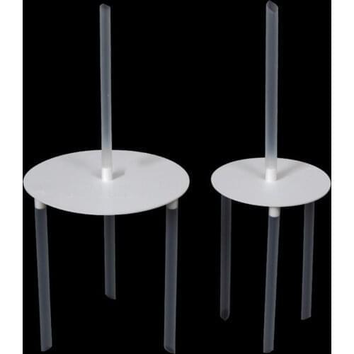 6/8 Inch Double-layer Birthday Cake Piling Stand Cake Straw Bottom Pillar Support Frame Plastic Chassis Simple Firm Rack
