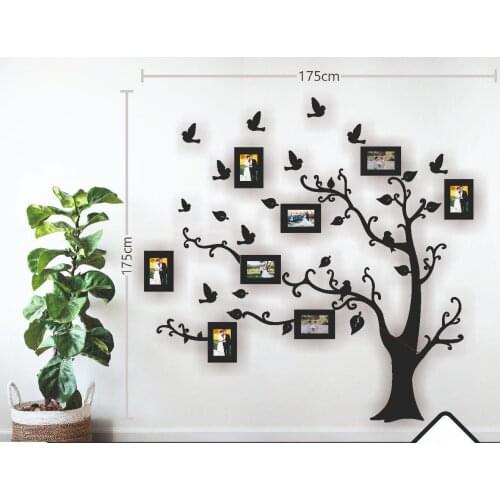 Duvar Dekor, Ahşap hediye, Ev Dekorasyonu, Modern Tasarım Soyağacı Albüm, Fotoğraf Çerçevesi 3 mm Ahşap