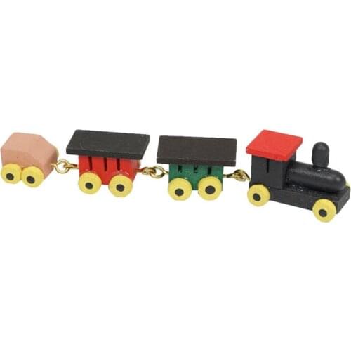 1:12 Mini Train Simulation Doll House Accessories Small Trains Model Toys for Kids Children Birthday Gift