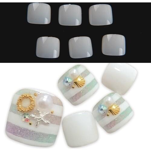 1bag/lot 500PCS ABS artificial fake Clear natural Round Nail Tips Full Cover Acrylic UV Gel False Toe nails