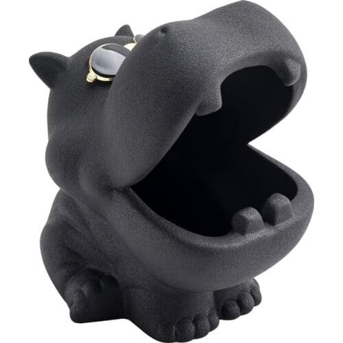 Creative Cute Animal Hippo Ashtray Large Capacity Anti-Fly Ash Household Car-Mounted Ceramic Cool Big Ashtray