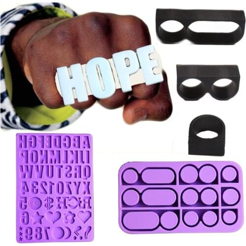 DIY Letter Ring Epoxy Resin Mould For Men And Women Finger Decor DIY Handmade Craft Jewelry Making Silicone Molds