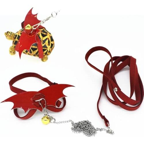Tortoise Harness Leash Set Creative Turtle Harness Leashes With Wings Outdoor Tortoise Walking Chest Back Traction Rope Supplies