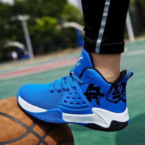 Basketball Children Shoes For Kids Sneakers Boys Casual Shoes Girls Sneakers Mesh Breathable Trainerrs Footwear Lace-up Fashion