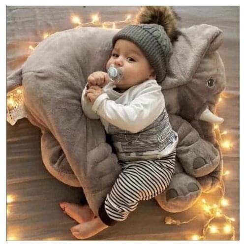 80cm Soft Baby Bed Large Plush Elephant Pillow Stuffed Animal Plush Toys Comfortable Pillow Drop Shipping Baby Birthday Gifts