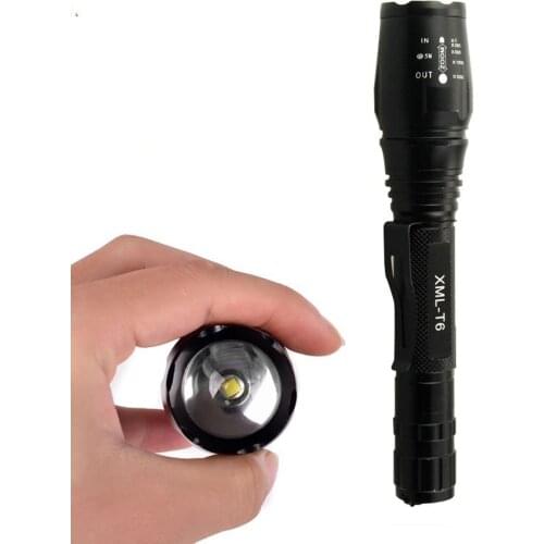 Newest design 5000LM Flexible five bright spots Led flashlight Tactical outdoor camping night view iron clamp flashlight