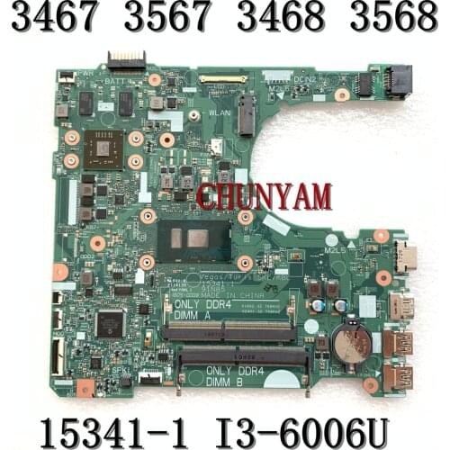 I3-6006U FOR Dell vostro 3467 3567 3468 3568 Laptop Motherboard 15341-1 91N85 CN-01MJ40 1MJ40 Mainboard 100%Tested
