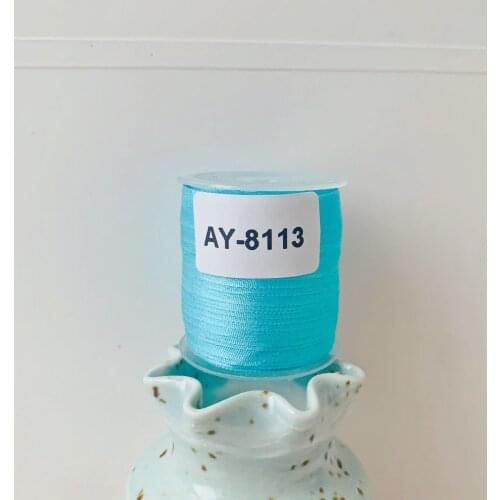 AY-8113 A Roll Wholesale 2mm-36mm 100% Pure Silk Embroidery Ribbons Handcraft Supply Double Faced Thin Taffeta Silk Ribbon