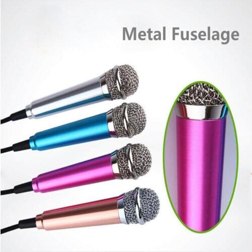 Personal Microphone Network Anchor Stereo Sound Phone Mini Microphone for iPhone Xiaomi Samsung Phone 3.5mm Mini Wired Condenser