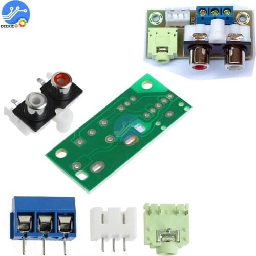 Audio Switch Board DIY Kit 3.5mm Jack Input RCA Block For Amplifier Electronic Kits