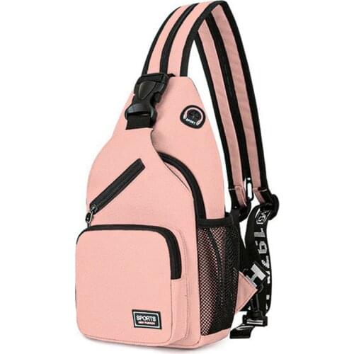 Casual Small Backpack Women Girls Chest Bag With Earphone Hole Female Crossbody Bags For Women Cycling Sports Shoulder Bags
