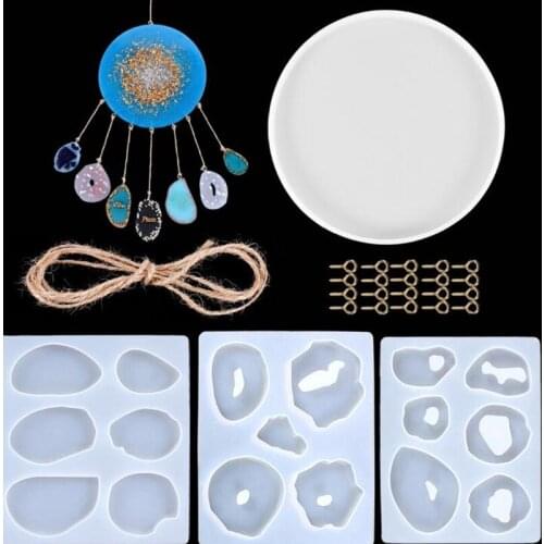 Transparent silicone mold resin decoration process DIY 25pcs/ set planet Charms pendant mold epoxy resin mold jewelry